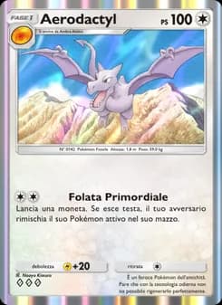 Aerodactyl card in Italian