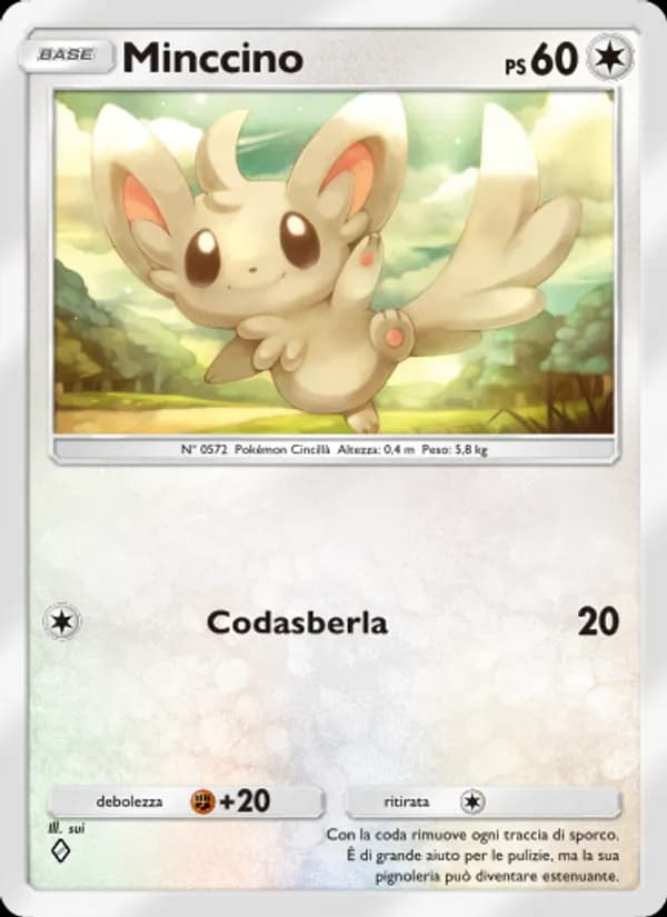 Minccino card in Italian