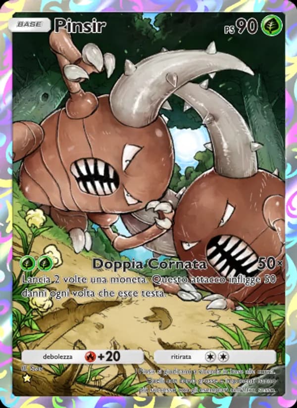 Pinsir card in Italian