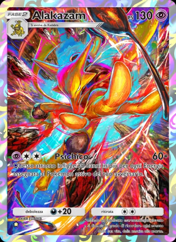 Alakazam card in Italian