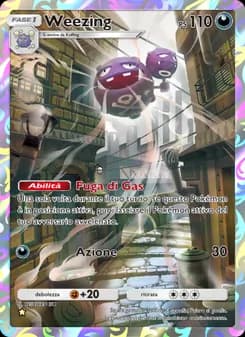 Weezing card in Italian