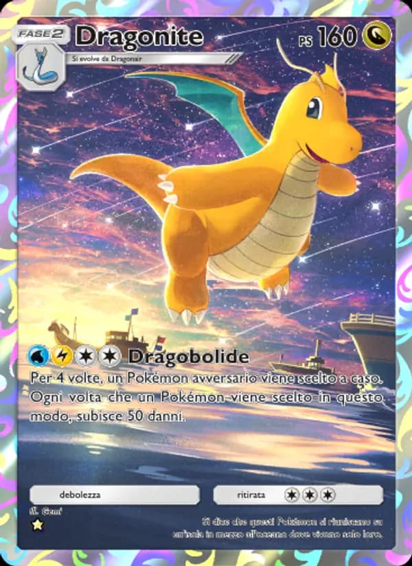 Dragonite card in Italian