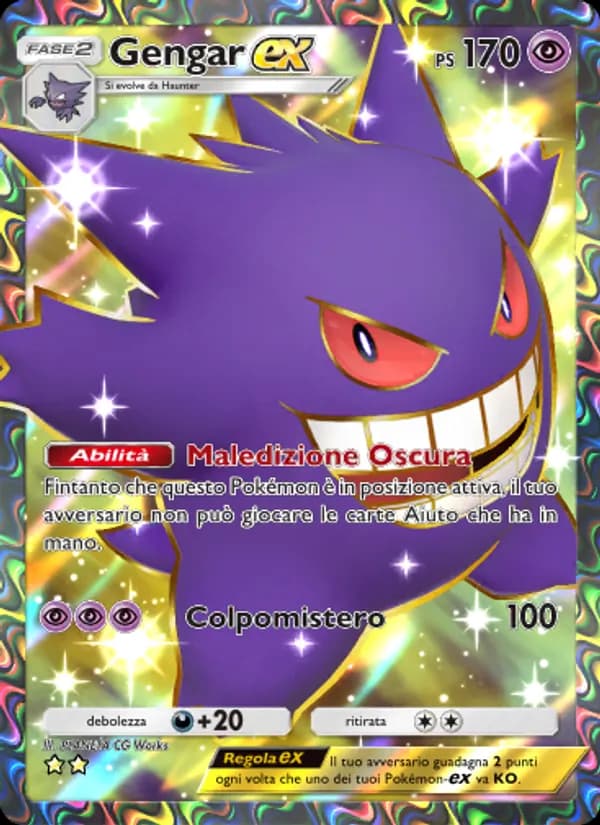Gengar-ex card in Italian