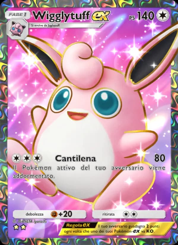 Wigglytuff-ex card in Italian