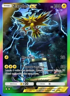 Zapdos-ex card in Italian
