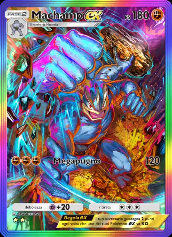 Machamp-ex card in Italian