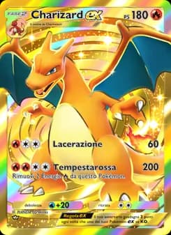 Charizard-ex card in Italian