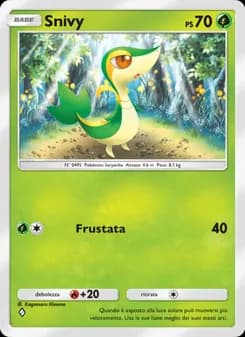 Snivy card in Italian