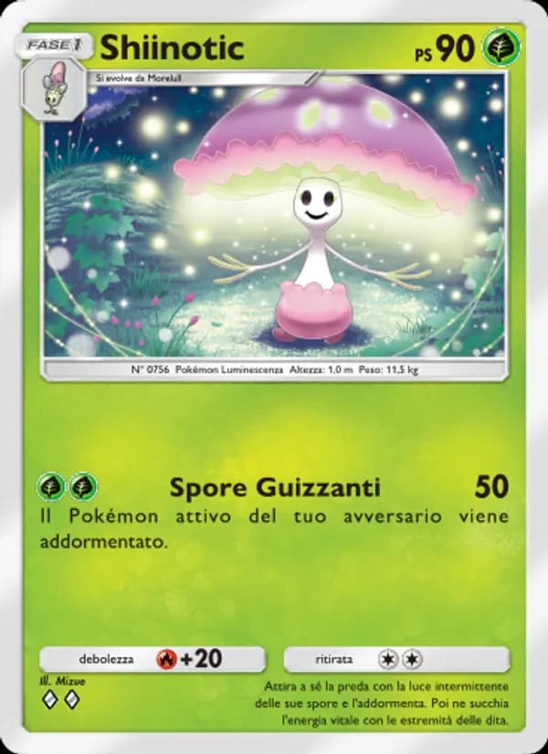 Shiinotic card in Italian