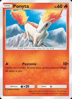 Ponyta card in Italian