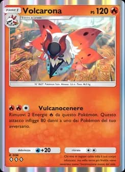 Volcarona card in Italian