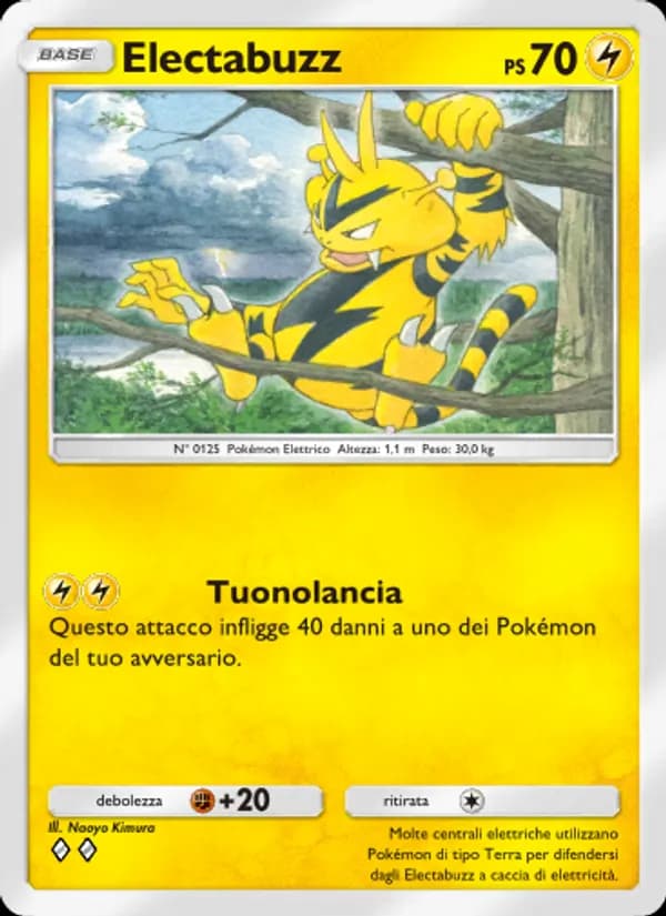 Electabuzz card in Italian