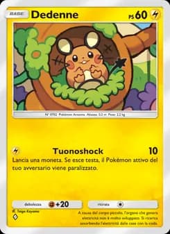 Dedenne card in Italian