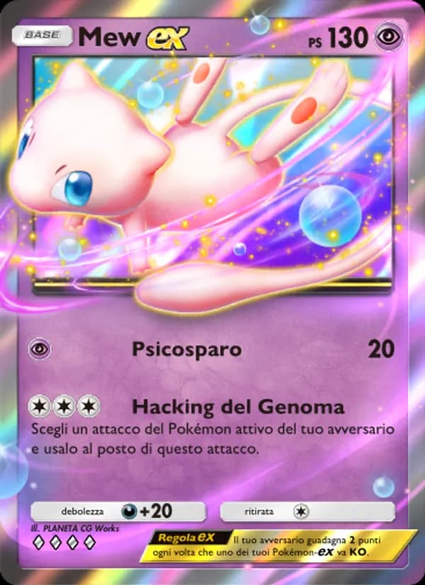 Mew-ex card in Italian