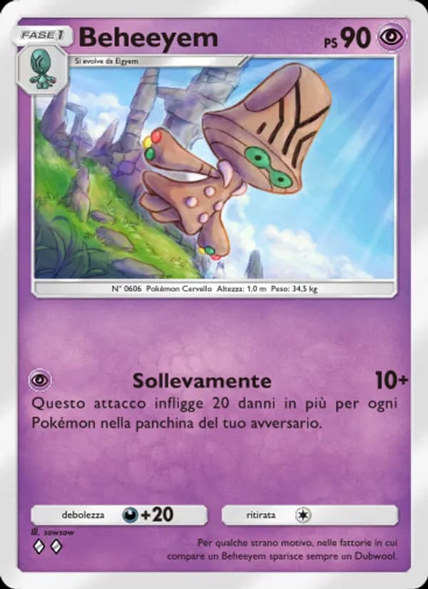 Beheeyem card in Italian