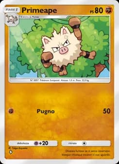 Primeape card in Italian