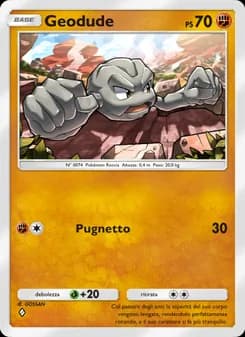 Geodude card in Italian