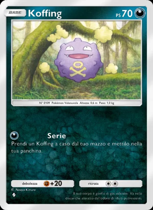 Koffing card in Italian