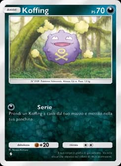 Koffing card in Italian