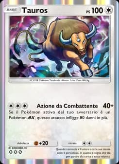 Tauros card in Italian