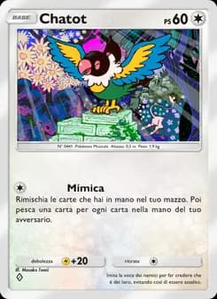 Chatot card in Italian
