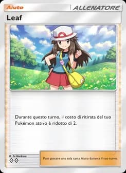 Leaf card in Italian