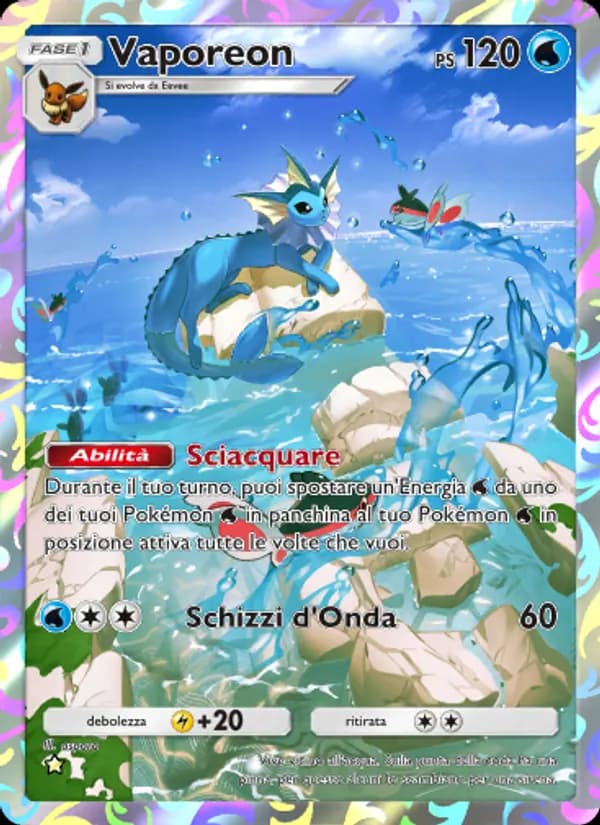 Vaporeon card in Italian