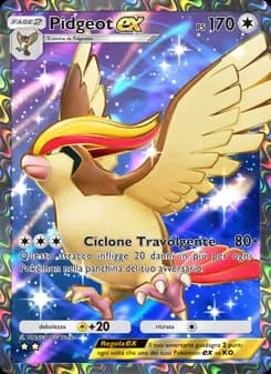 Pidgeot-ex card in Italian