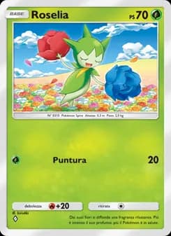 Roselia card in Italian