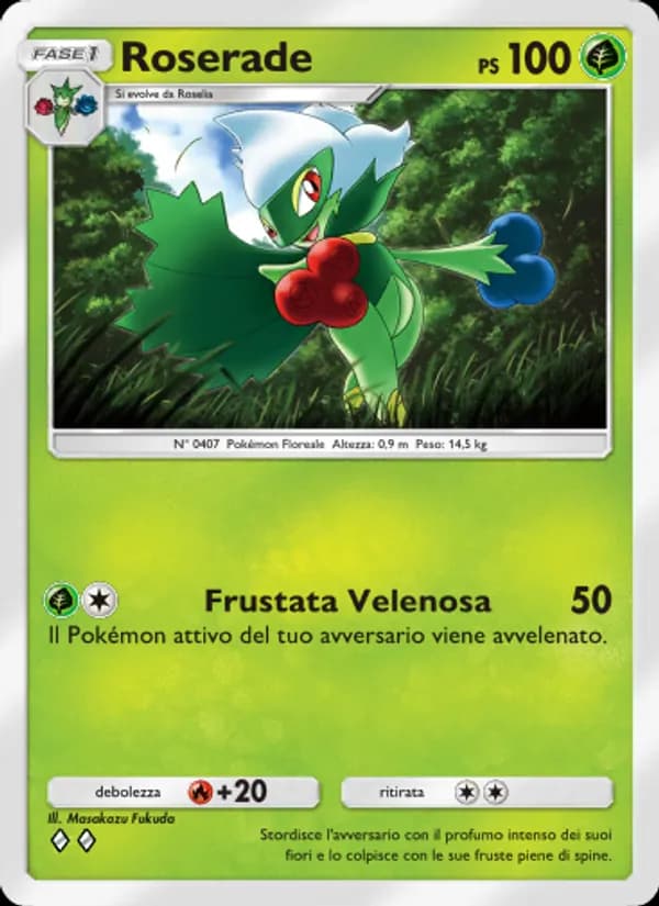 Roserade card in Italian