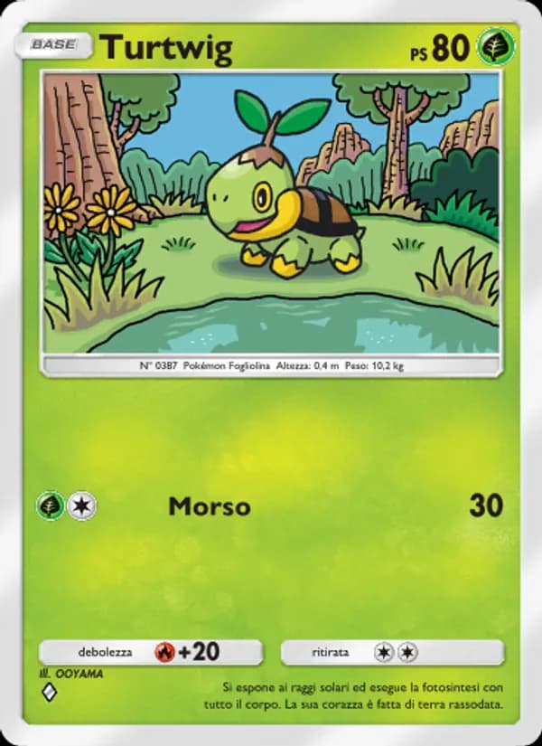 Turtwig card in Italian