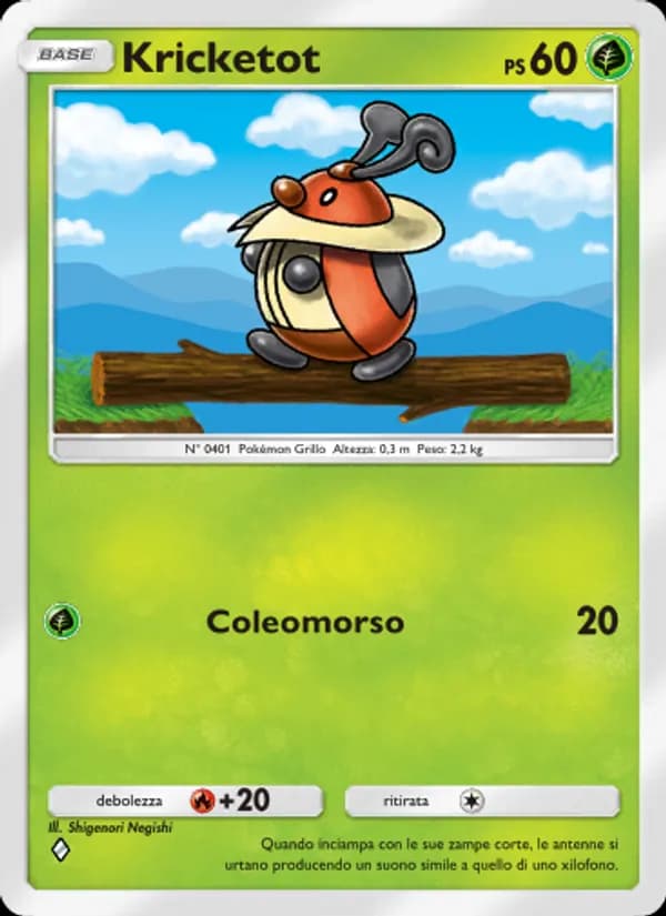 Kricketot card in Italian