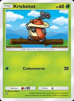 Kricketot card in Italian