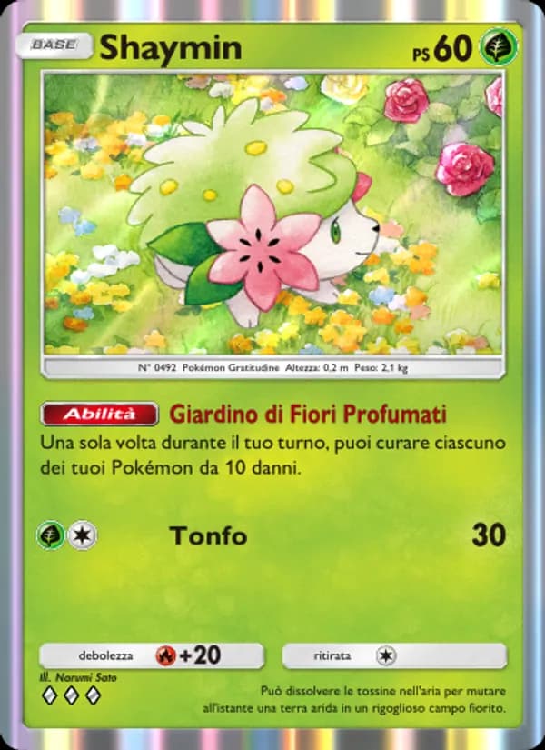 Shaymin card in Italian