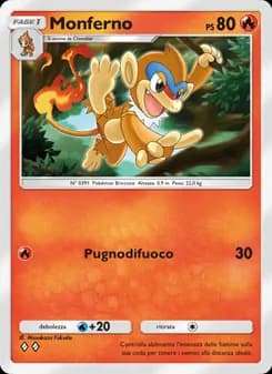 Monferno card in Italian