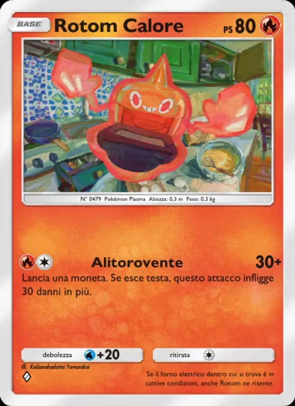 Rotom Calore card in Italian