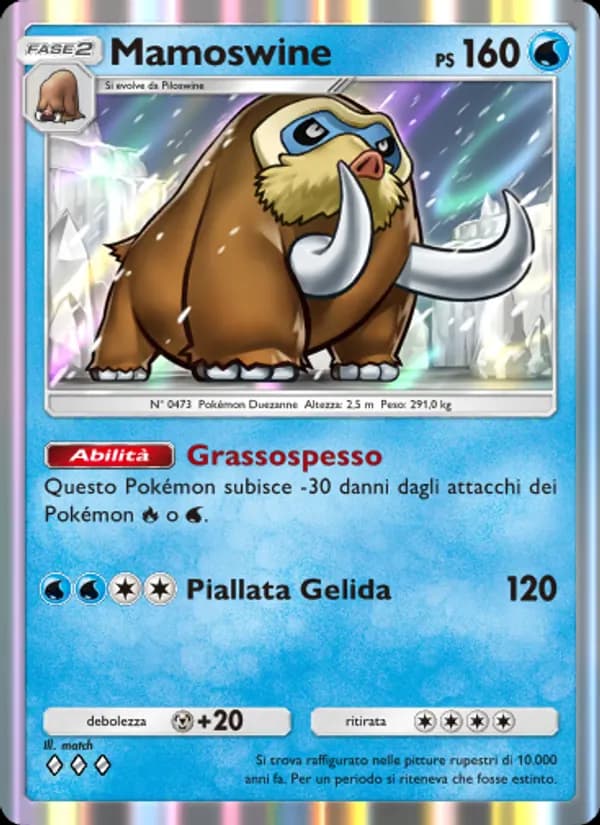 Mamoswine card in Italian