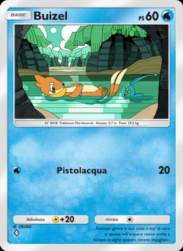 Buizel card in Italian