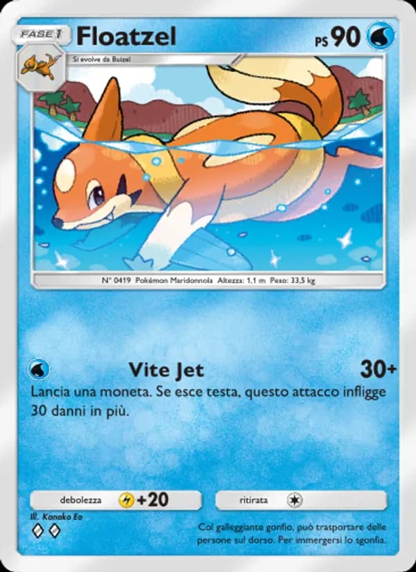 Floatzel card in Italian