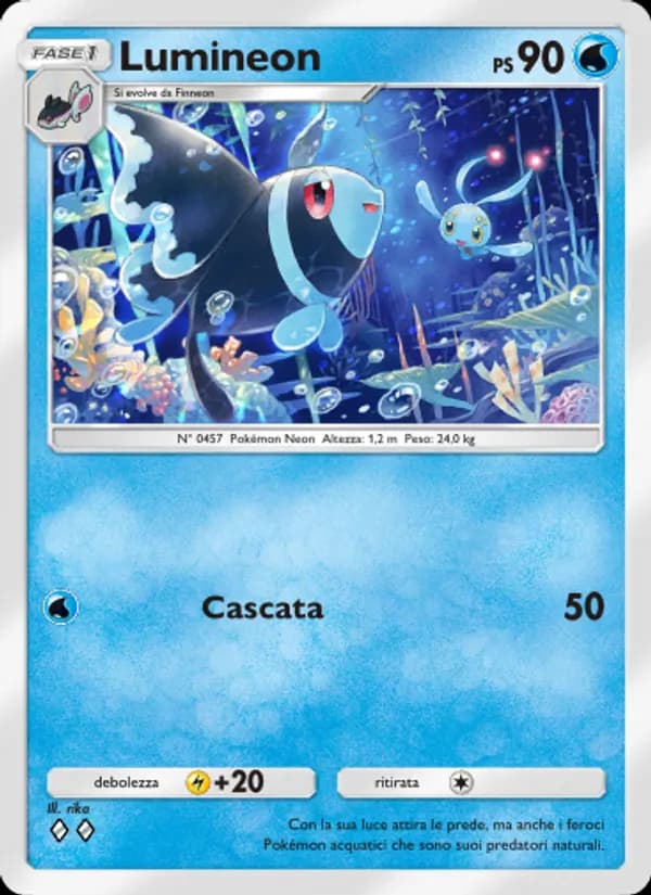 Lumineon card in Italian