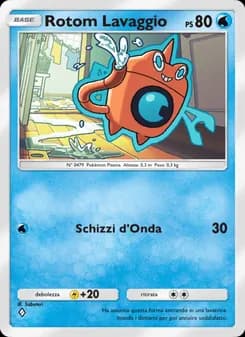 Rotom Lavaggio card in Italian