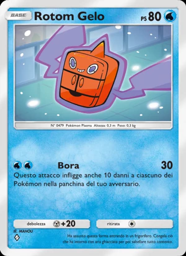 Rotom Gelo card in Italian