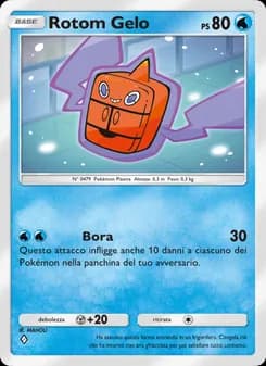 Rotom Gelo card in Italian