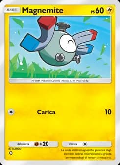 Magnemite card in Italian