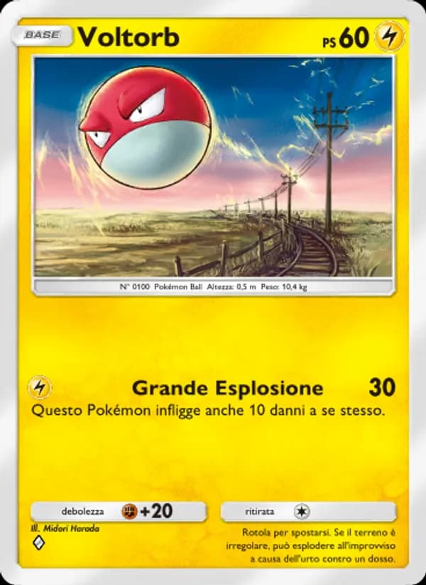Voltorb card in Italian