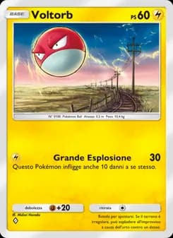 Voltorb card in Italian