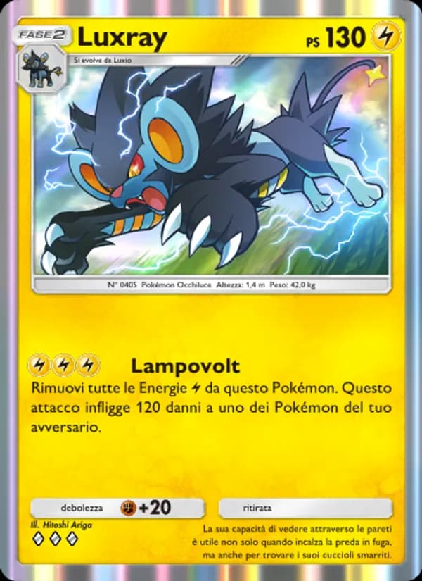 Luxray card in Italian