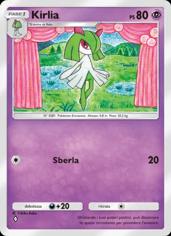 Kirlia card in Italian