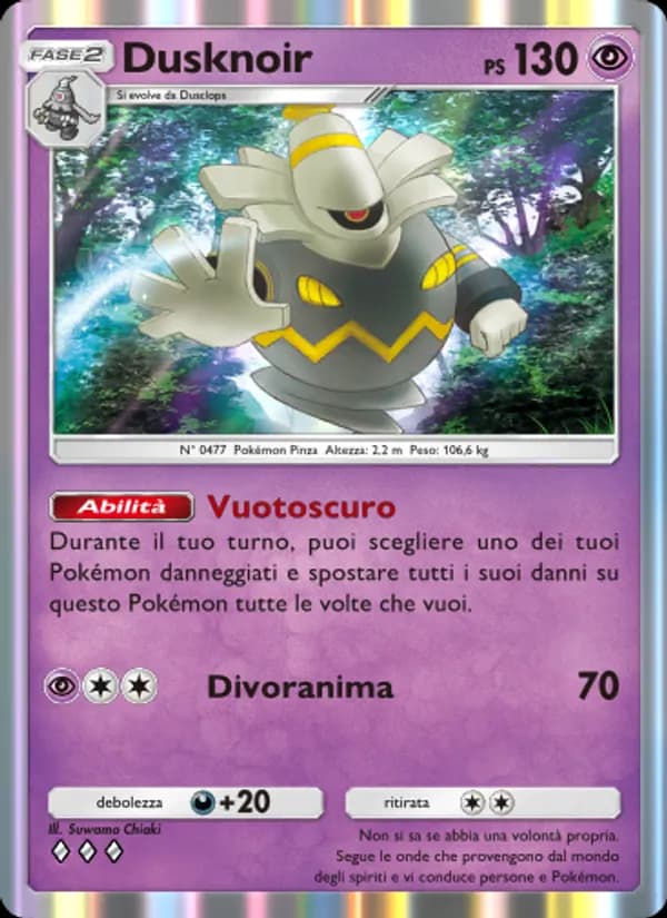 Dusknoir card in Italian