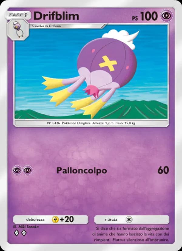 Drifblim card in Italian